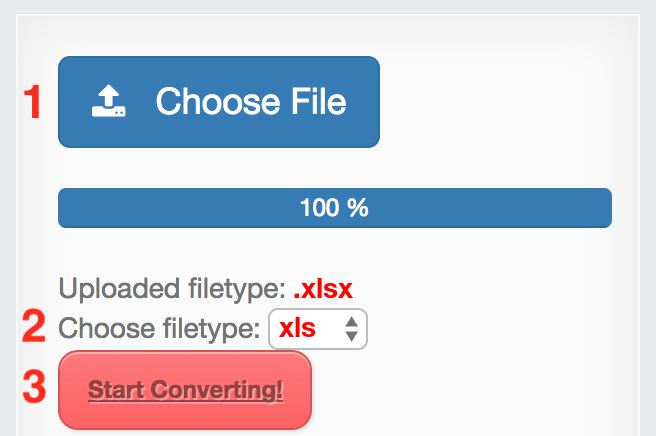 How to convert XLSX files online to XLS